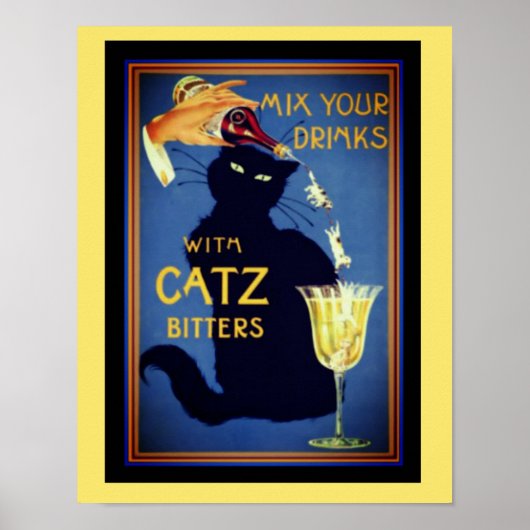 Poster Bitters Catz Vintage 12x16 (Devant)