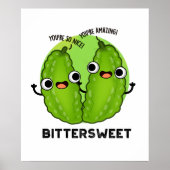 Poster Bittersweet Funny Bitter Gourd Pun (Devant)