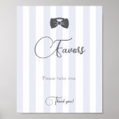 Poster Bitty Bow Oh Boy Baby shower Faveurs (Devant)