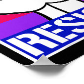 Poster Biual Pride Resist Parade Party Lgbtq Drapeau T (Coin)