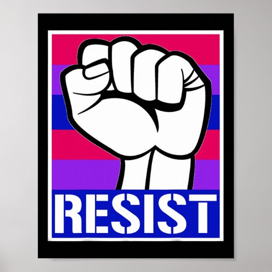 Poster Biual Pride Resist Parade Party Lgbtq Drapeau T (Devant)
