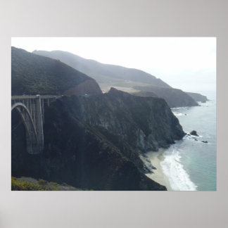 Poster Bixby Bridge, Highway 1 en Californie