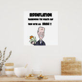 Poster Bizarre anti-Biden L'inflation (Cuisine)