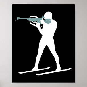 Poster Bizarre Biathlon Biathlon tir Cible Ski Sp