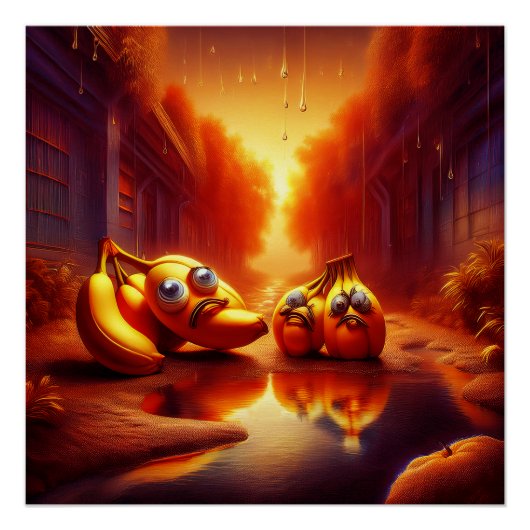 Poster Bizarre Créatures De Banane Dans La Salle De Feu (Devant)