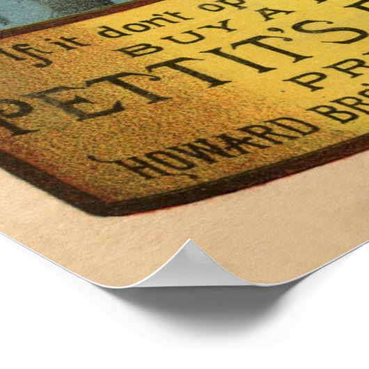 Poster Bizarre et Funny Vintage Ad (Coin)