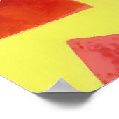 Poster Bizarre Passiflora Fleur Art géométrique Abstrait (Coin)