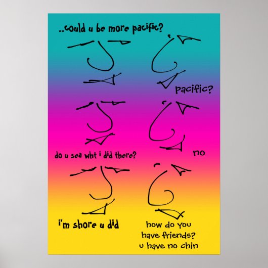 Poster Bizarre Talking Heads conversation (Devant)
