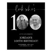 Poster Black 100th Birthday Welcome (Devant)