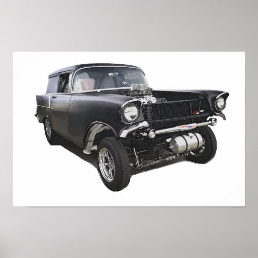 Poster Black 1957 Chevy livraison chariot de livraison de (Devant)
