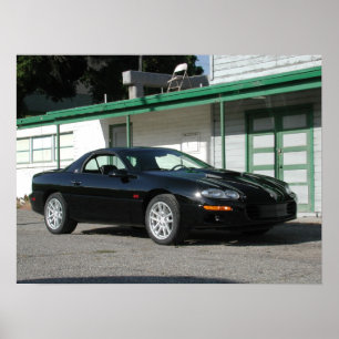 Poster Black 2001 Chevrolet Camaro Z28 SS
