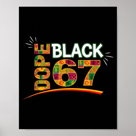 Poster Black 67 Black History Month Six Seven Meme  (Devant)