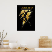Poster Black Adam Lightning Bolt Illustration du caractèr (Cuisine)