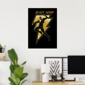 Poster Black Adam Lightning Bolt Illustration du caractèr (Bureau à domicile)