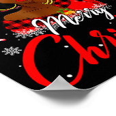 Poster Black African Girl American Melanin Christmas Sant (Coin)