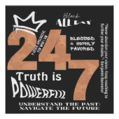 Poster Black All Day 24/7 Slogan Graphic (Devant)