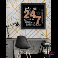 Black All Day 24/7 Slogan Graphic