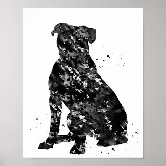 Poster Black American bulldog Photo | Cool présent (Devant)