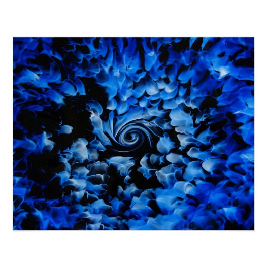 Poster Black And Blue Glass Abstract (Devant)