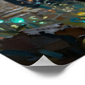 Poster Black and Gold Gazelle | Wildlife Illustration (Coin)