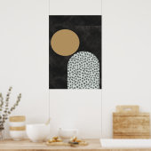 Poster Black and Gold Modern Abstrait (Cuisine)