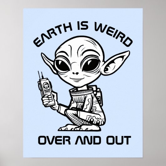 Poster Black and White Alien (Devant)