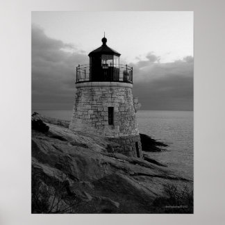 Poster Black and White Castle Hill