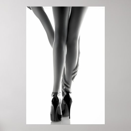 Poster Black and White High Heels Fashion Poster, Vintage (Devant)