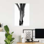 Poster Black and White High Heels Fashion Poster, Vintage (Bureau à domicile)