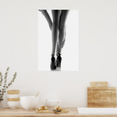 Poster Black and White High Heels Fashion Poster, Vintage (Cuisine)