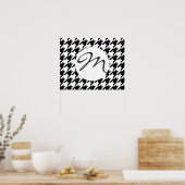 Poster Black and White Houdstooth Pattern (Cuisine)