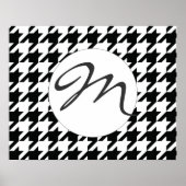 Poster Black and White Houdstooth Pattern (Devant)