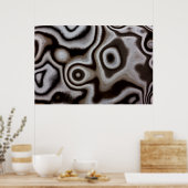 Poster Black and white Jasper stone (Cuisine)