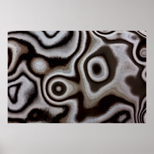 Poster Black and white Jasper stone (Devant)