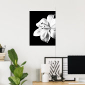 Poster Black and White Lily (Bureau à domicile)