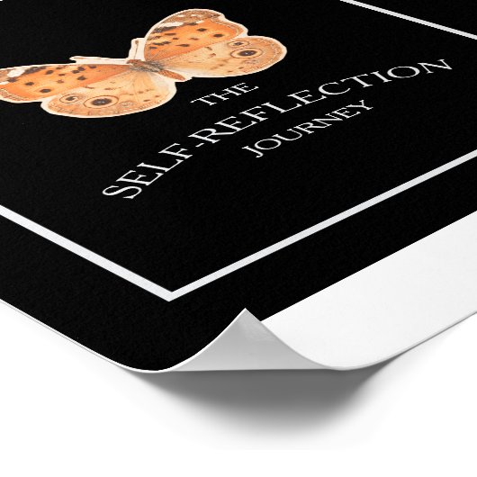 Poster Black and White Minimal Self Reflection Guided  (Coin)