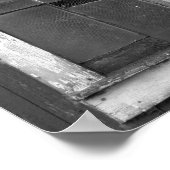 Poster Black and White Old Barn Window (Coin)