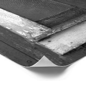 Poster Black and White Old Barn Window (Coin)