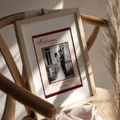 Poster Black and White Photo Old Money Wedding Welcome