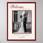 Poster Black and White Photo Old Money Wedding Welcome (Devant)
