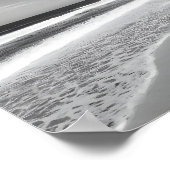 Poster Black And White Rocky Ocean Waves Seascape (Coin)