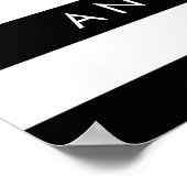 Poster Black and White Striped (Coin)