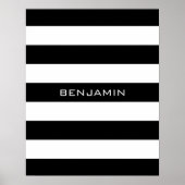 Poster Black and White Striped (Devant)