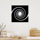 Poster Black and White Twist. (Cuisine)