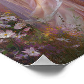 Poster Black Angel Goddess Art Imprimer : Rose Gold Flora (Coin)