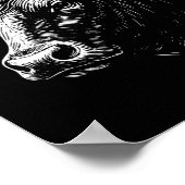 Poster Black Angus Rancher Christmas Cow Santa Hat Farmer (Coin)