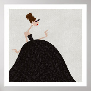 Poster Black Ballroom Mercredi Soirée Glamour Mode Art