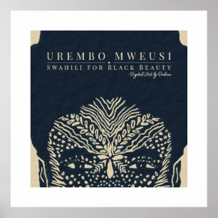 Poster Black Beauty African Woman Tribal Face Markets