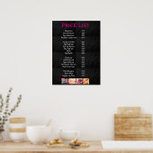 Poster Black beauty Nail Salon Prix Menu (Cuisine)