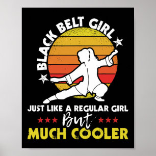 Poster Black Belt Girl - Karate Taekwondo Martial Mixte A